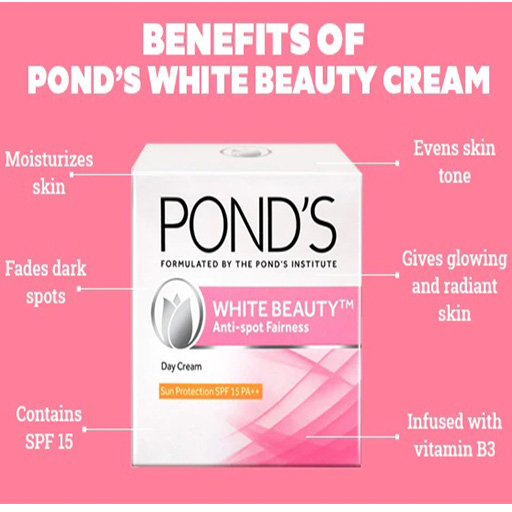Benefits of Pond's white beauty cream