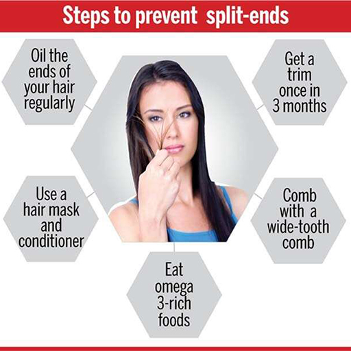 how to get rid of middle split hair