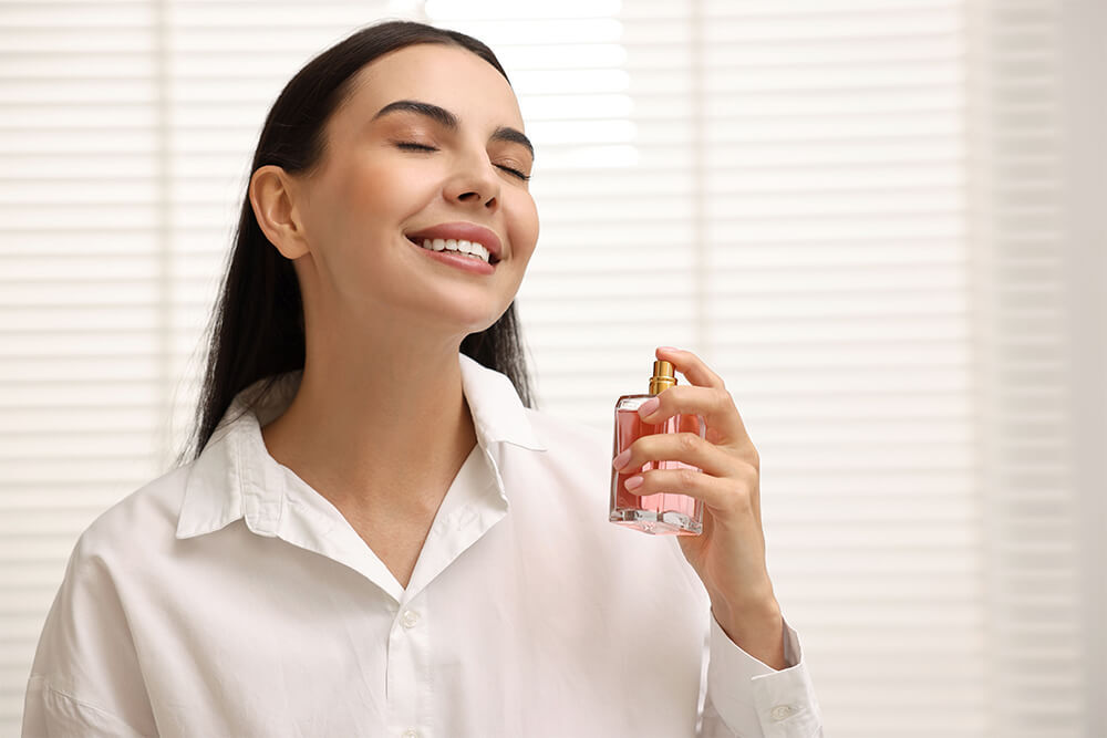 spray on her clothes