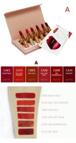MYG High-end Lipstick Set A Makeup red Matte Lipstick - Image 4