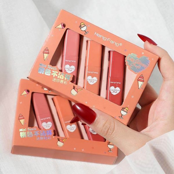 Heng Fang Soft Mini Color Long Lasting Lip gloss Pack of 3