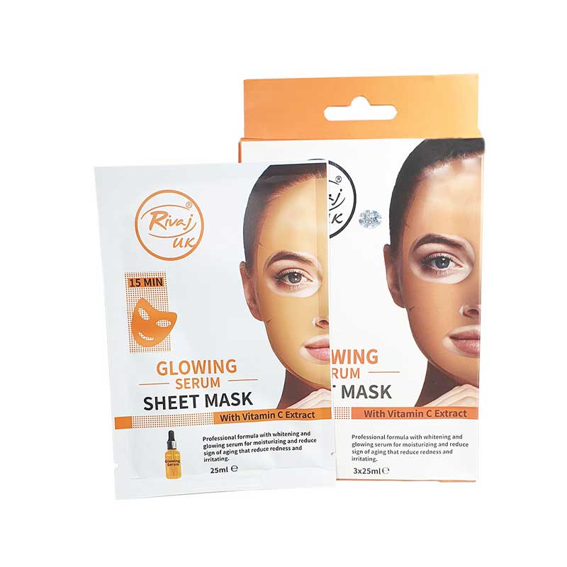 Rivaj Uk Glowing Serum Sheet Mask 25ml 1pcs Eshaistic