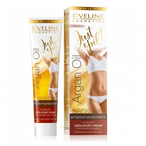 Eveline Just Epil Argan Oil Depilatory Cream for Sensitive Skin 125ml - Image 1