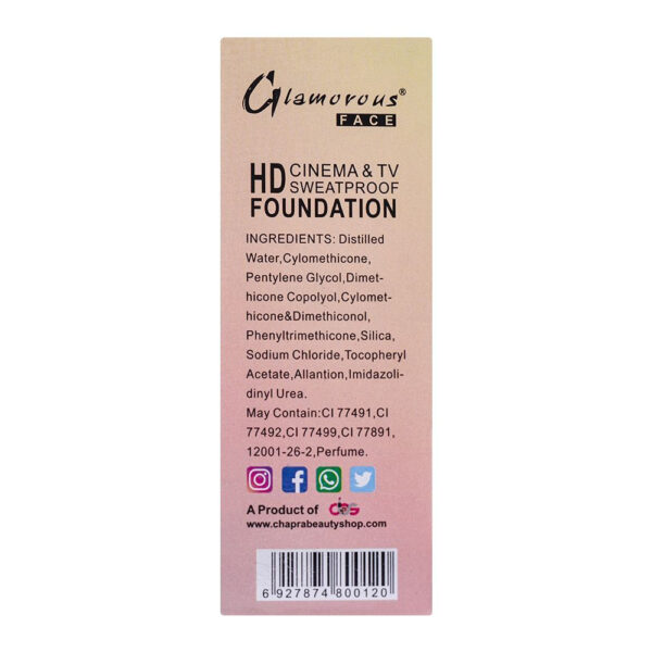 Glamorous Face HD Sweatproof Liquid Foundation SPF15 - Image 4