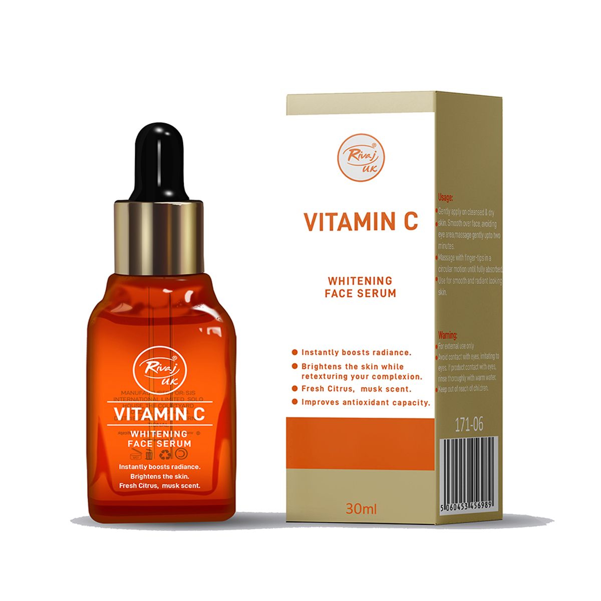 Rivaj Uk Vitamin C Whitening Face Serum 30ml Eshaistic