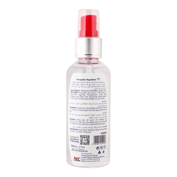 Cool & Cool 30% DEET Mosquito Repellent Spray, Protection Against Dengue & Malaria, 85ml - Image 2