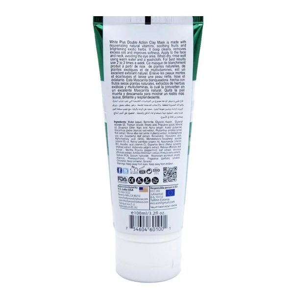 Hollywood Style White Plus Double Action Clay Mask 100ml - Image 2