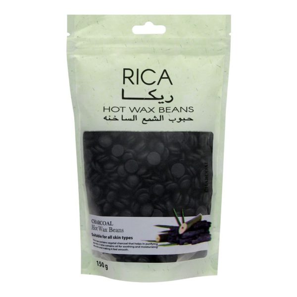 RICA Charcoal Hot Wax Beans, All Skin Types, 150g - Image 1