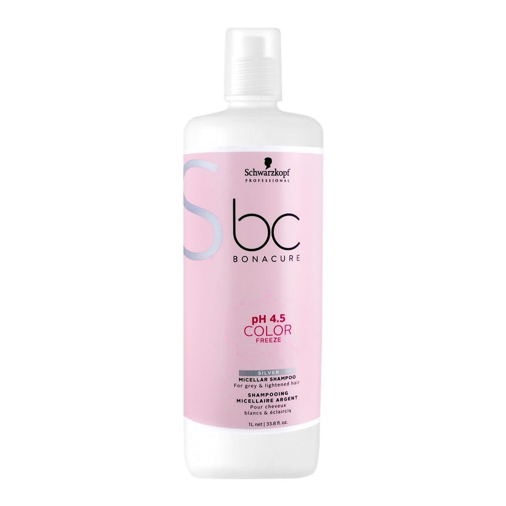 Schwarzkopf BC Color Freeze PH 4.5 Silver Micellar Shampoo, 1 Liter -