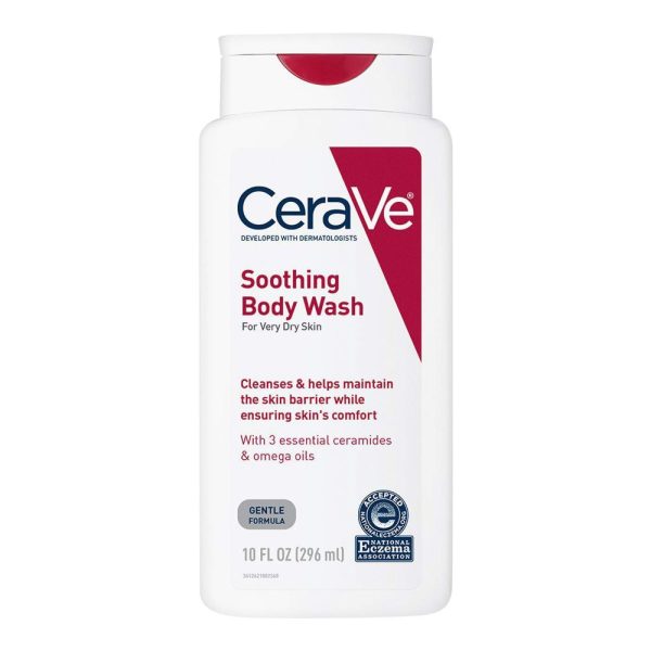 CeraVe Soothing Body Wash, Gentle Formula For Very Dry Skin, 296ml - Image 1