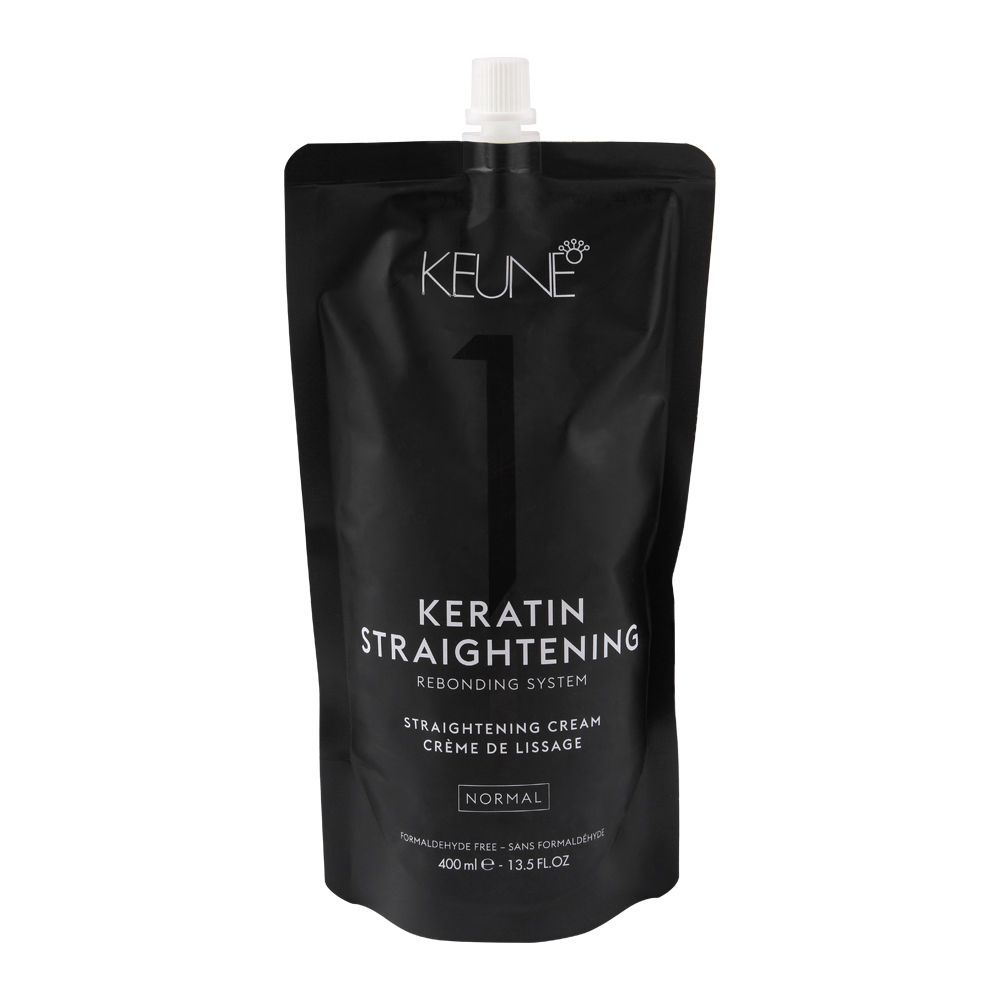 Keune Keratin Straightening Rebonding System, Straightening Cream, Normal 1  - 400ml - Eshaistic