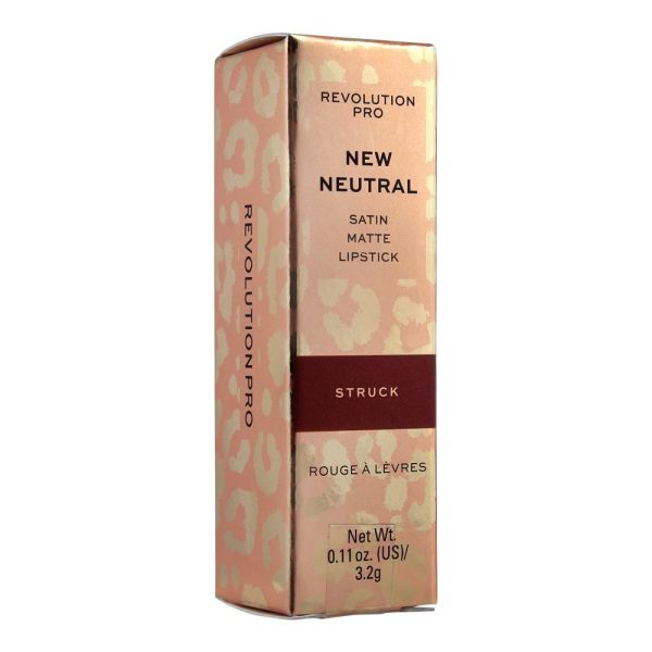 Makeup Revolution Pro New Neutral Satin Matte Lipstick, Struck - Image 3