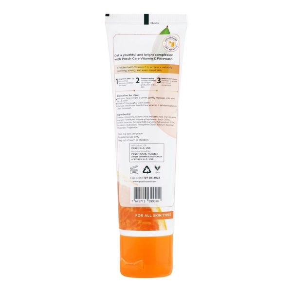 Posch Care Vitamin C Brightening Face Wash - 100ml - Image 2