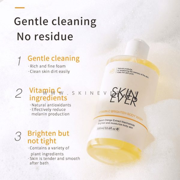 Skin Ever Vitamin C Whitening Body Wash - 300ml - Image 5