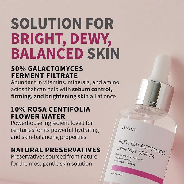 iUnik - Rose Galactomyces Synergy Serum - 50ml - Image 2