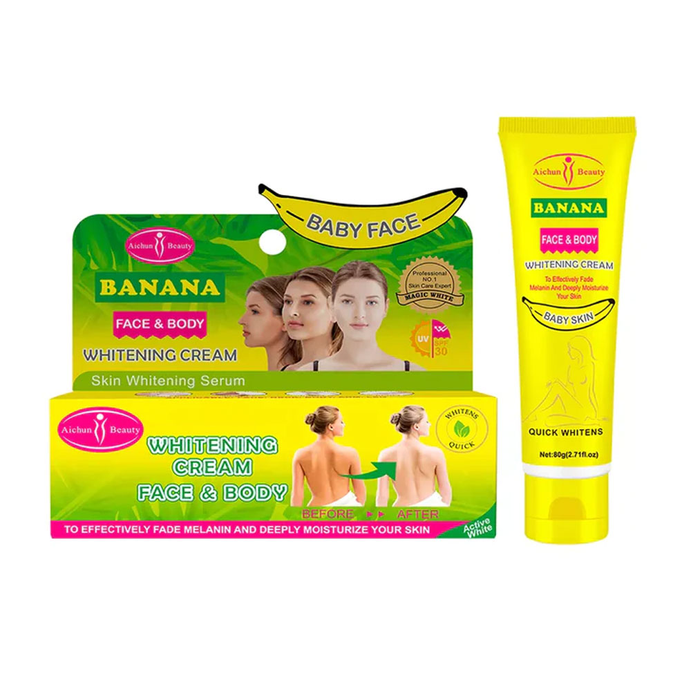 Aichun Beauty Banana Face And Body Whitening Cream 80ml Eshaisticpk