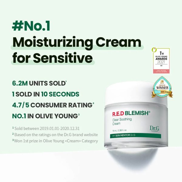 Dr.G Red Blemish Clear Soothing Cream - 70ml - Image 3