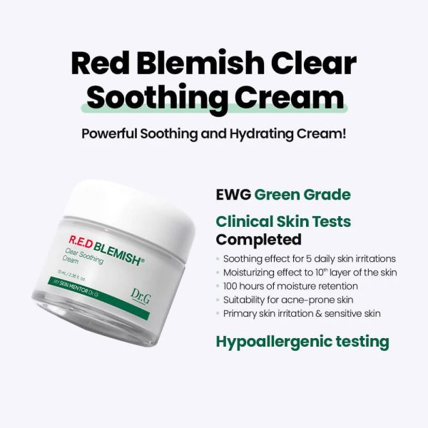 Dr.G Red Blemish Clear Soothing Cream - 70ml - Image 4