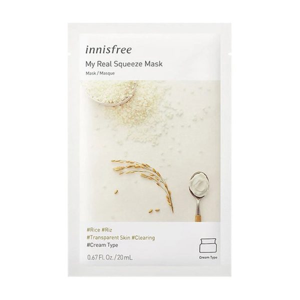 Innisfree My Real Squeeze Mask EX Rice - 20ml - Image 1