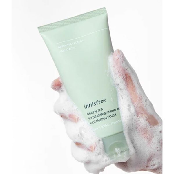 Innisfree Green Tea Hydrating Amino Acid Cleansing Foam - 150ml - Image 3