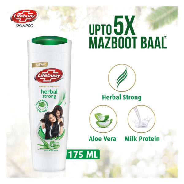 Lifebuoy Herbal Strong Strength Shampoo - 175ml - Image 1