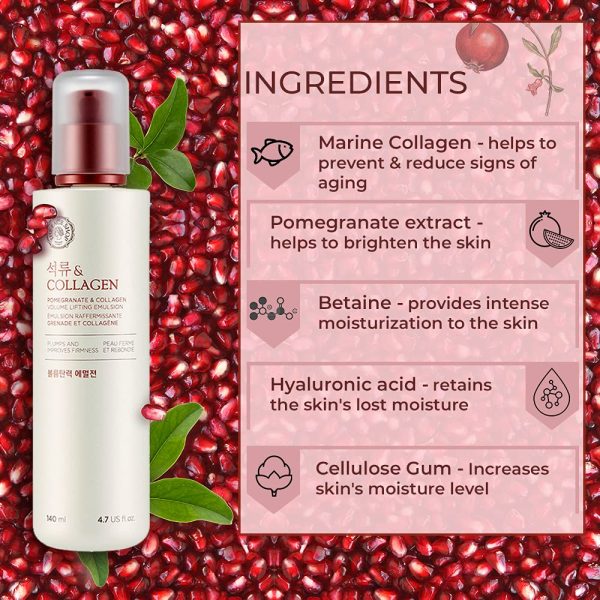 The Face Shop Pomegranate and Collagen Volume Lifting Toner – 160ml - Image 3