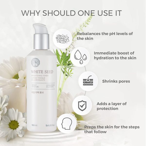 The Face Shop White Seed Brightening Toner - 160ml - Image 3