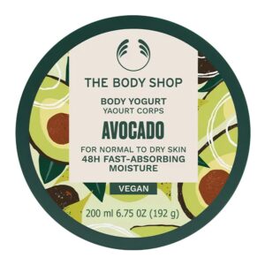 The Body Shop Avocado 48 Hours Fast Absorbing Moisture Body Yogurt, Vegan - 200ml