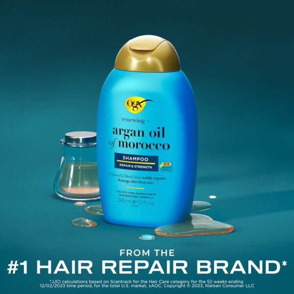 OGX Renewing + Argan Oil Of Morocco Shampoo, Sulfate Free - 385ml - Image 3