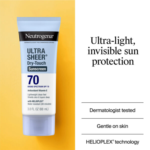 Neutrogena Ultra Sheer Dry-Touch Sunscreen SPF 70 - 88ml - Image 2