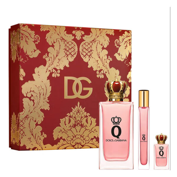 Dolce & Gabbana Q 3S Gift Set (EDP 100ml + Travel Spray + Mini Bottle) - Image 2