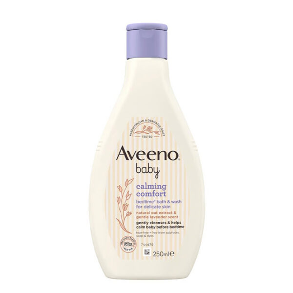 Aveeno Baby Calming Comfort Bedtime Bath & Body Wash, For Delicate Skin – 250ml - Image 1