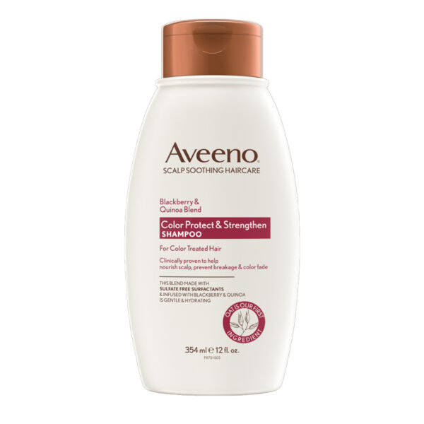 Aveeno Blackberry & Quinoa Blend Color Protect & Strengthen Shampoo 354ml - Image 1