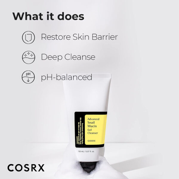 Cosrx Advanced Snail Mucin Gel Cleanser - 150ml - Image 3