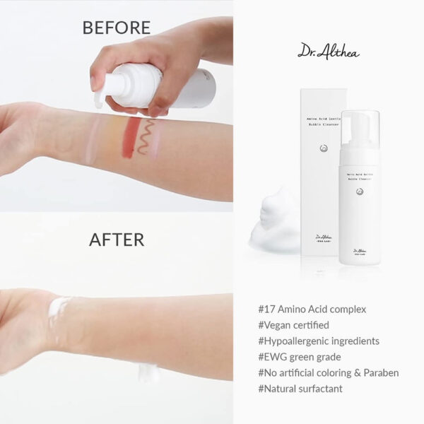 Dr. Althea Amino Acid Gentle Bubble Cleanser – 140ml - Image 3