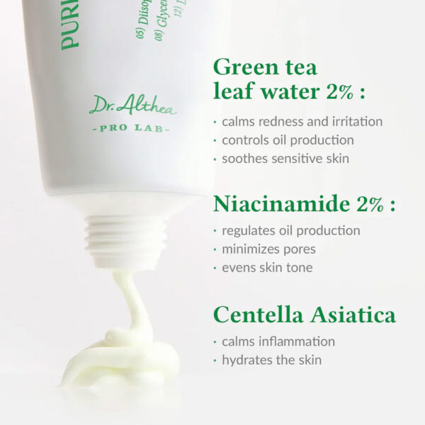 Dr. Althea Purifying Green Tea Sunscreen SPF 50+ PA++++ – 50ml - Image 4
