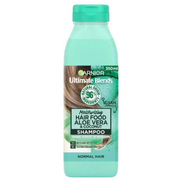 Garnier Ultimate Blends Moisturizing Hair Food Aloe Vera & Coconut Shampoo 350ml - Image 1