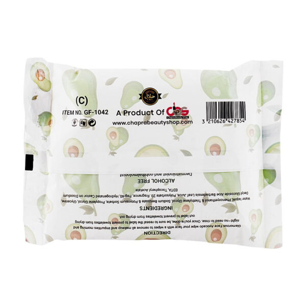 Glamorous Face Avocado Face And Body Cleansing Wipes 30-Pack - Image 2
