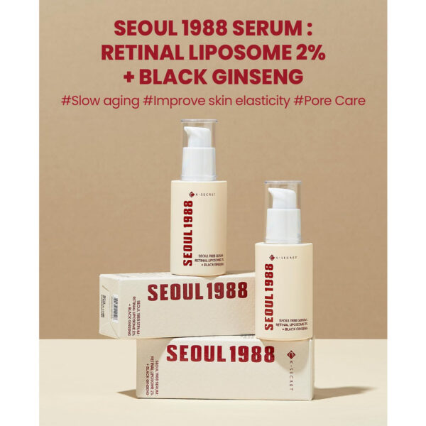 K-Secret Seoul 1988 Serum : Retinal Liposome 2% + Black Ginseng 30ml - Image 2