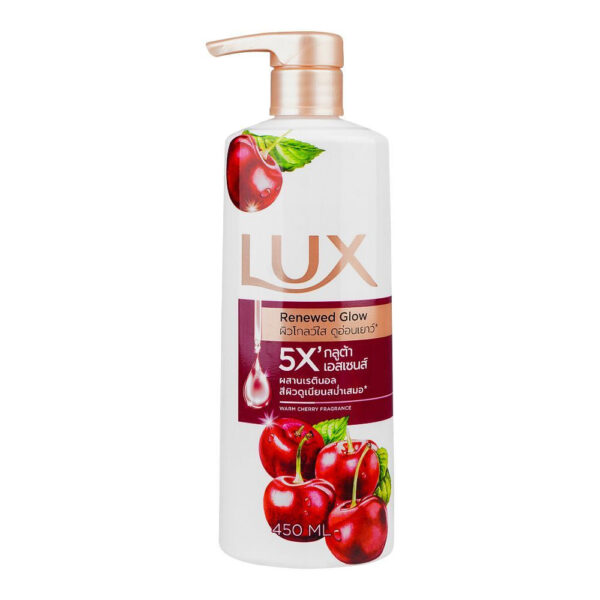 Lux Renewed Glow Warm Cherry Fragrance Body Wash, 450ml - Image 1