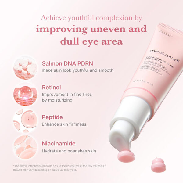 Medicube PDRN Pink Peptide Eye Cream 30ml - Image 3