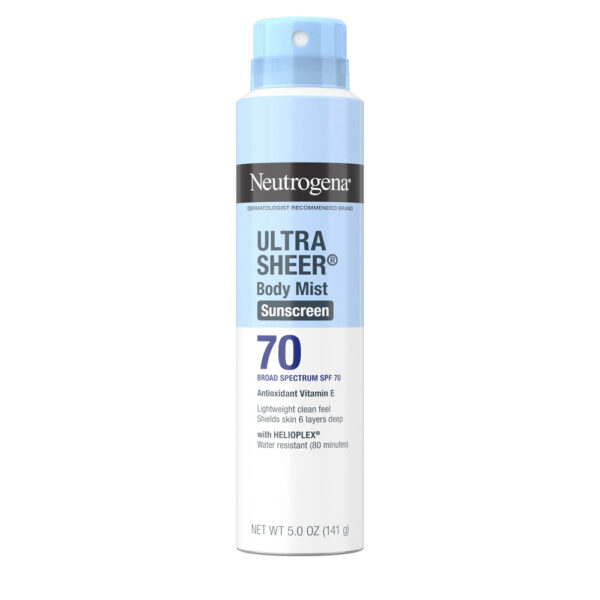 Neutrogena® Ultra Sheer® Body Mist Sunscreen Broad Spectrum SPF 70 - 141g - Image 1