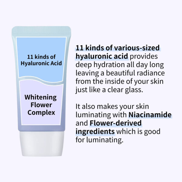 Numbuzin No.1 Pure Glass Clean Tone Up SPF 50+ PA+++ 50ml - Image 4