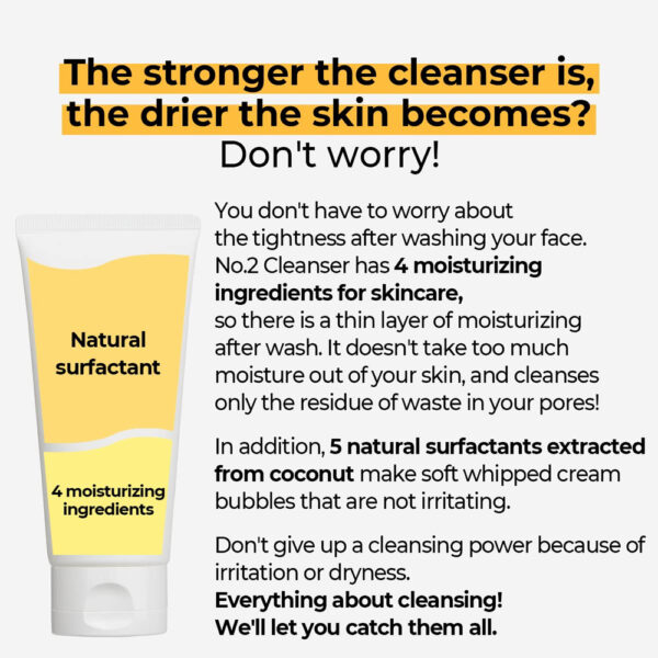 Numbuzin - No. 2 Deep Clean Fresh Cream Cleanser 120ml - Image 2