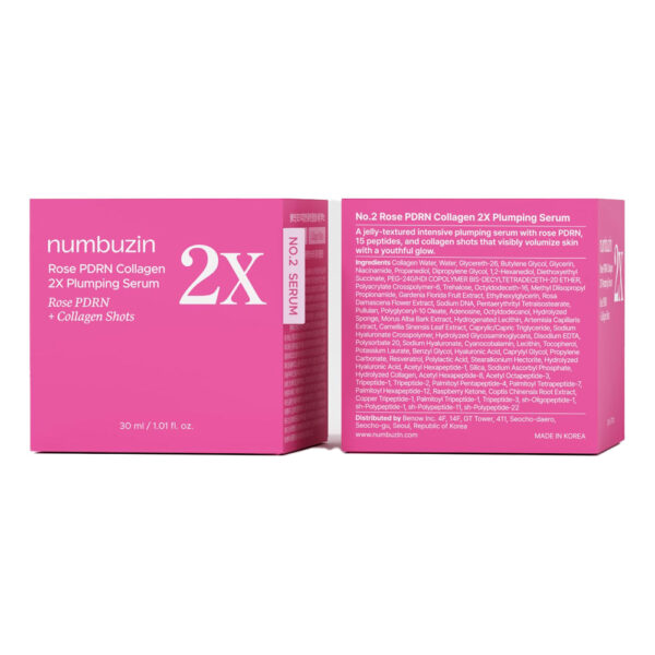 Numbuzin No.2 Rose PDRN Collagen 2X Plumping Serum 30ml - Image 2