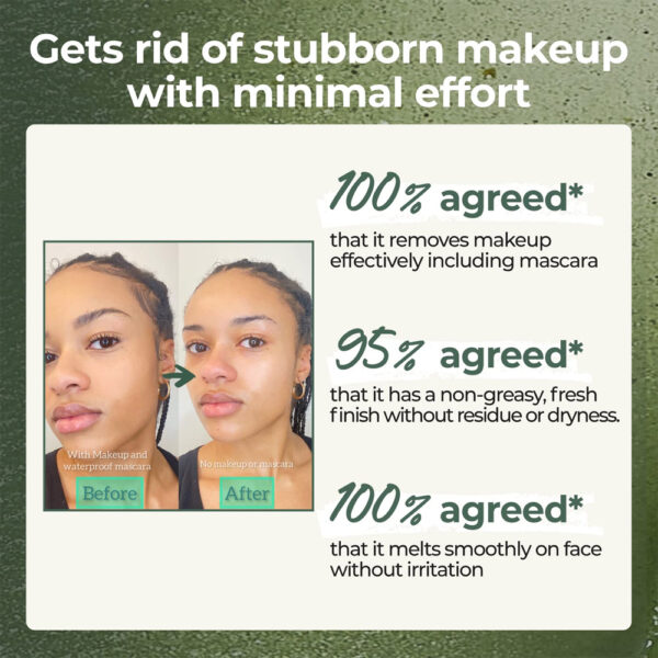 Numbuzin No.3 Pore & Makeup Cleansing Balm with Green Tea and Charcoal 85g - Image 3