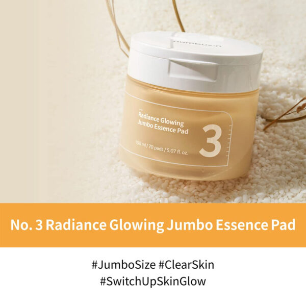 Numbuzin No.3 Radiance Glowing Jumbo Essence Pad 70 pads 150ml - Image 2