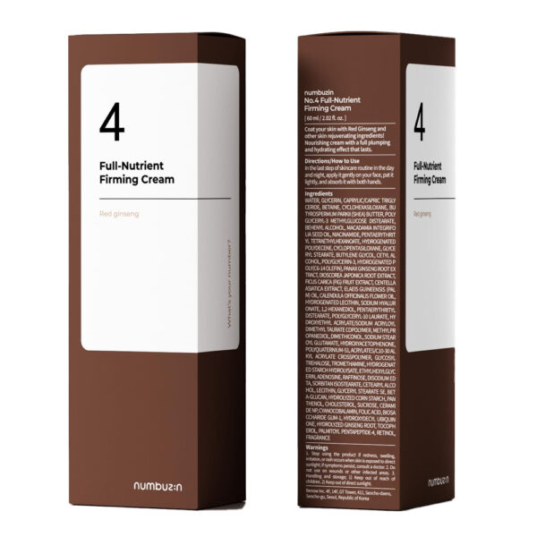 Numbuzin No. 4 Full-Nutrient Firming Cream 60ml - Image 2