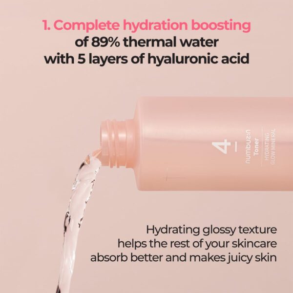 Numbuzin No.4 Hydrating Glow Mineral Toner 200ml - Image 3