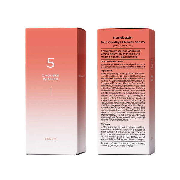Numbuzin – No.5 Good Bye Blemish Serum 50ml - Image 2